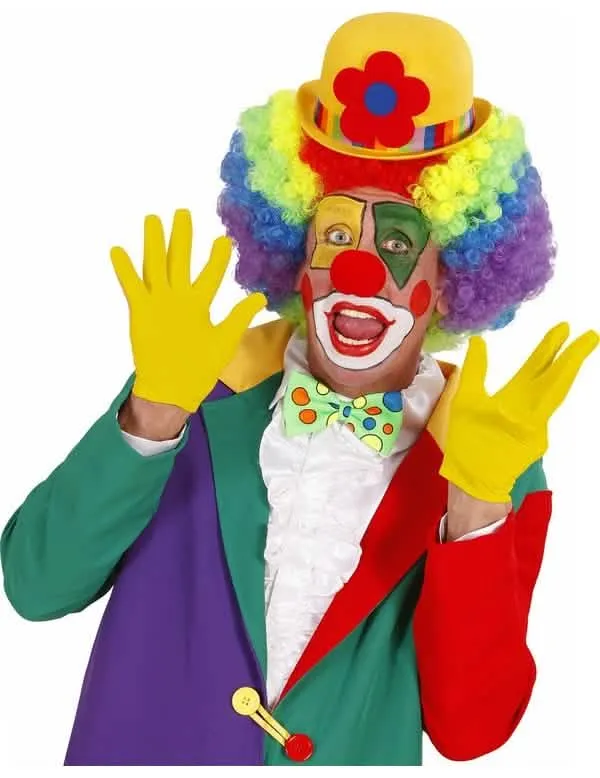 Kurze gelbe Handschuhe für Erwachsene