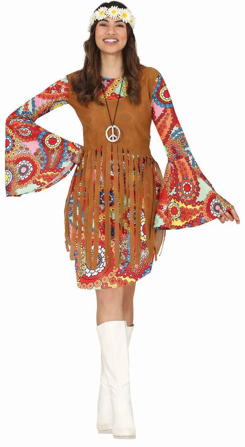 Hippie 60S Jurk Damese