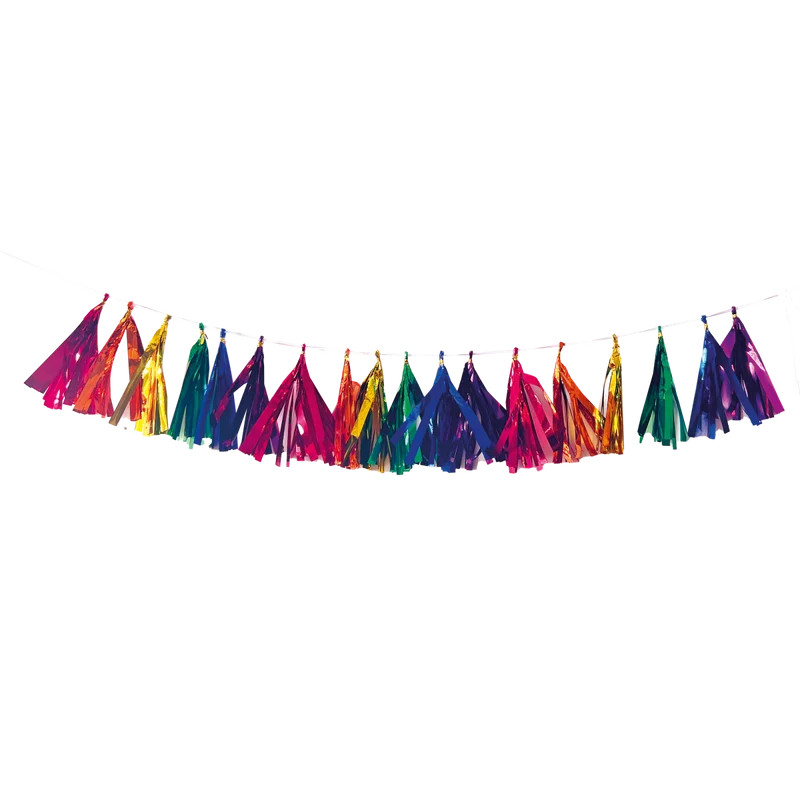 Bunte Girlande Metallische Quasten