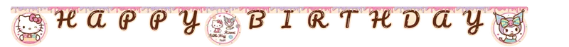 Buchstaben-Schleife „Happy Birthday Hello Kitty Kuromi“