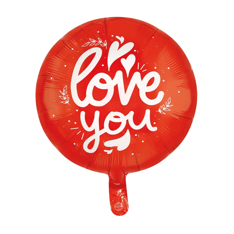 „Love You“-Heliumballon, rot, leer, 45 cm