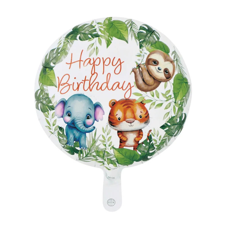 Happy Birthday Heliumballon „Jungle“ (leer) 45 cm
