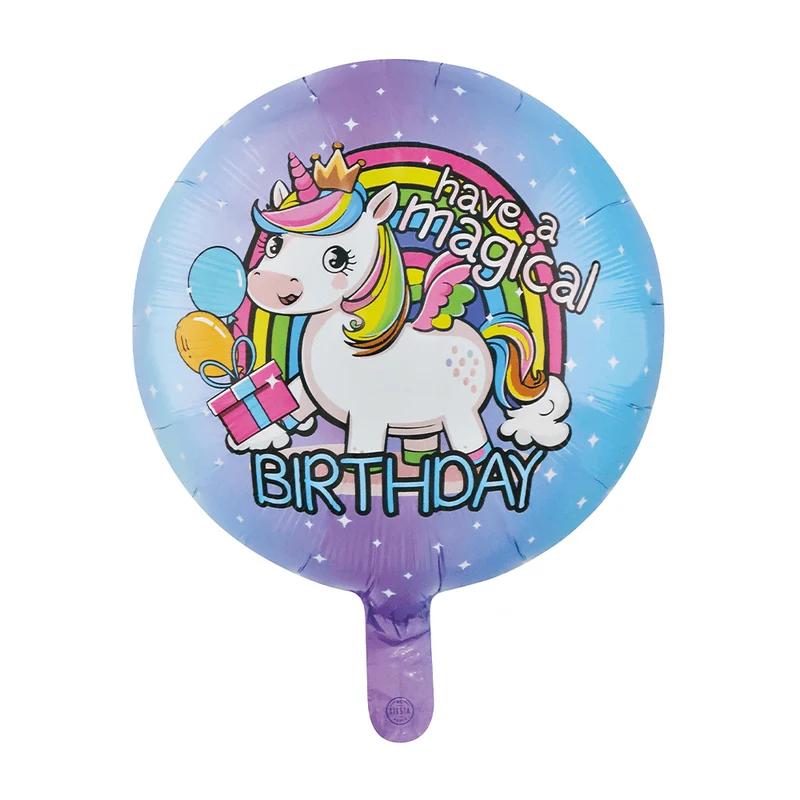 Unicorn-Heliumballon „Magical Birthday“ (leer), 45 cm