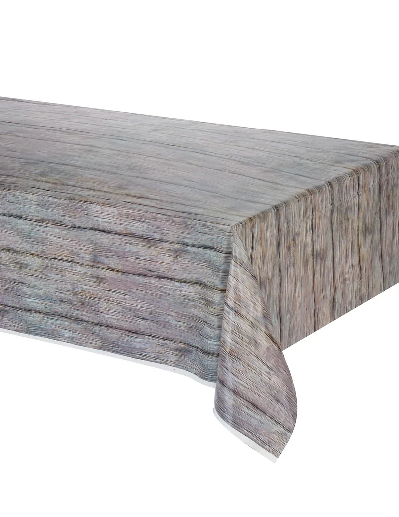 Tischdecke im rustikalen Holz-Look 137 x 274 cm