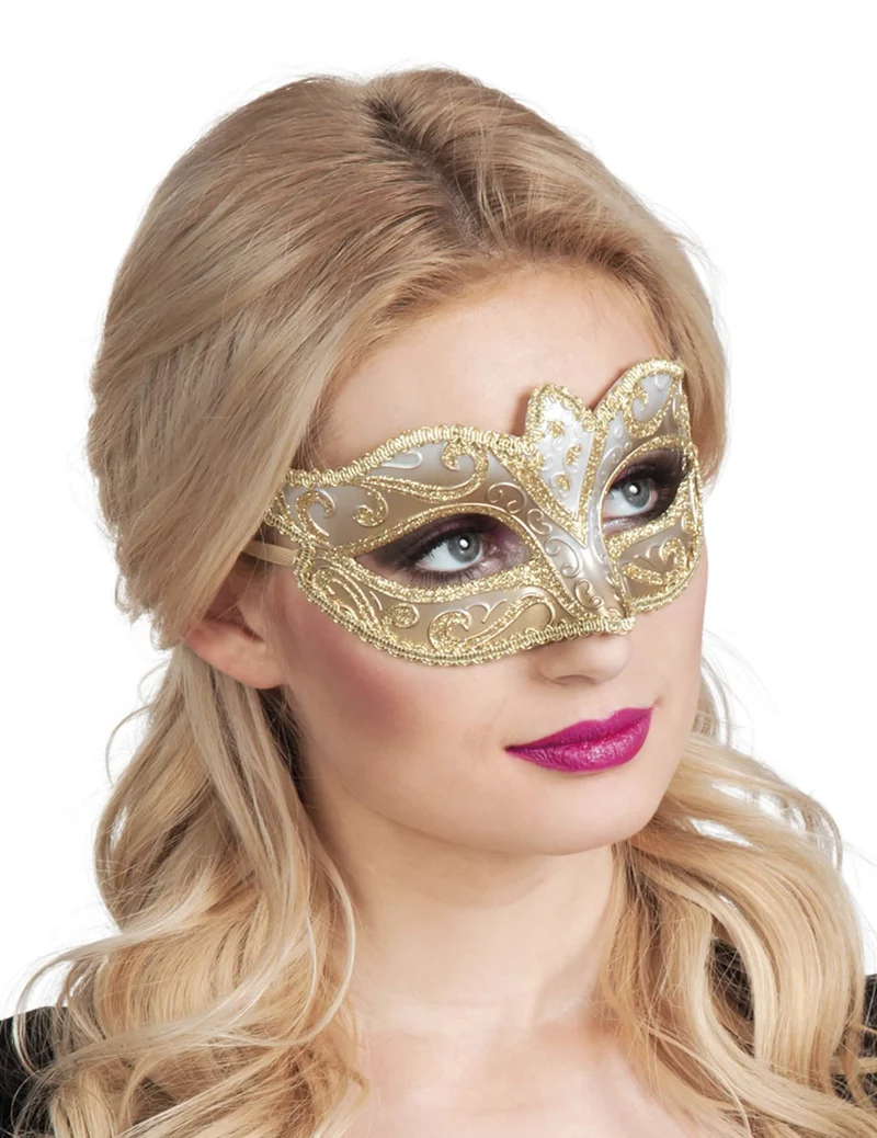 Goldene glitzernde Augenmaske - Karneval in Venedig