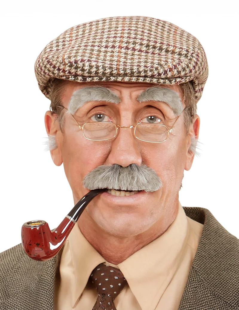 Opa Augenbrauen und Schnurrbart