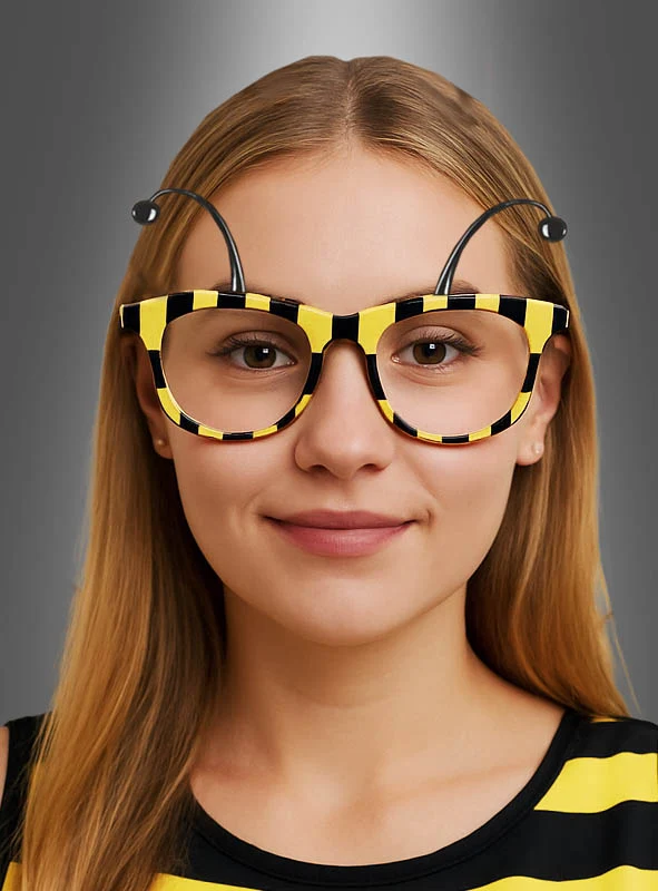Brille für Biene gelb-schwarz