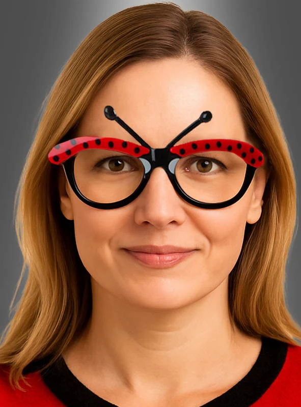 Brille für Marienkäfer rot-schwarz
