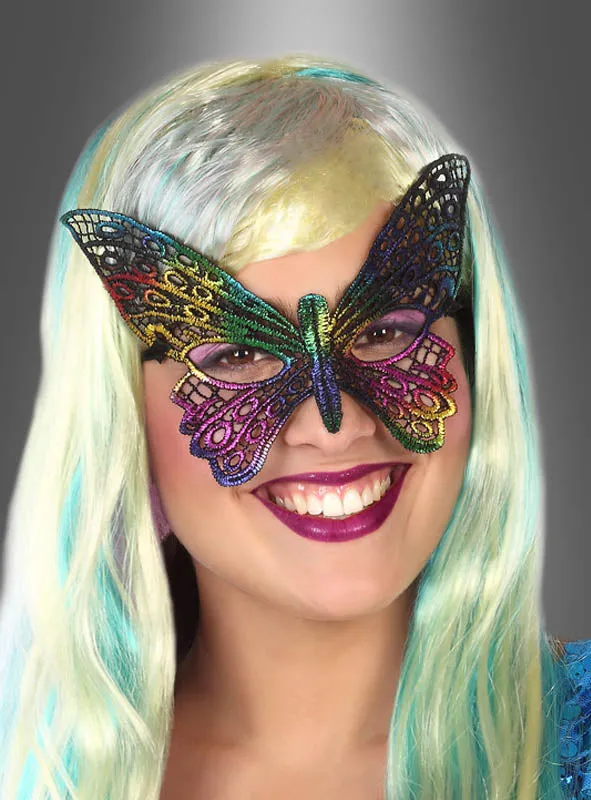 Augenmaske Schmetterling bunt