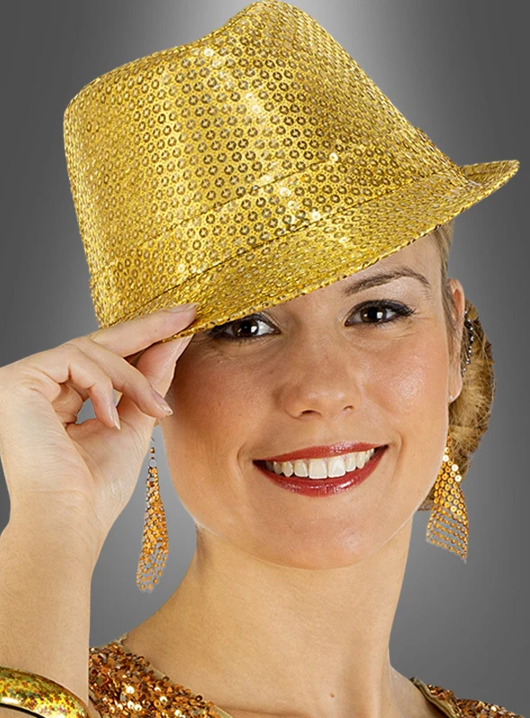Pailletten Glitzer Hut Trilby