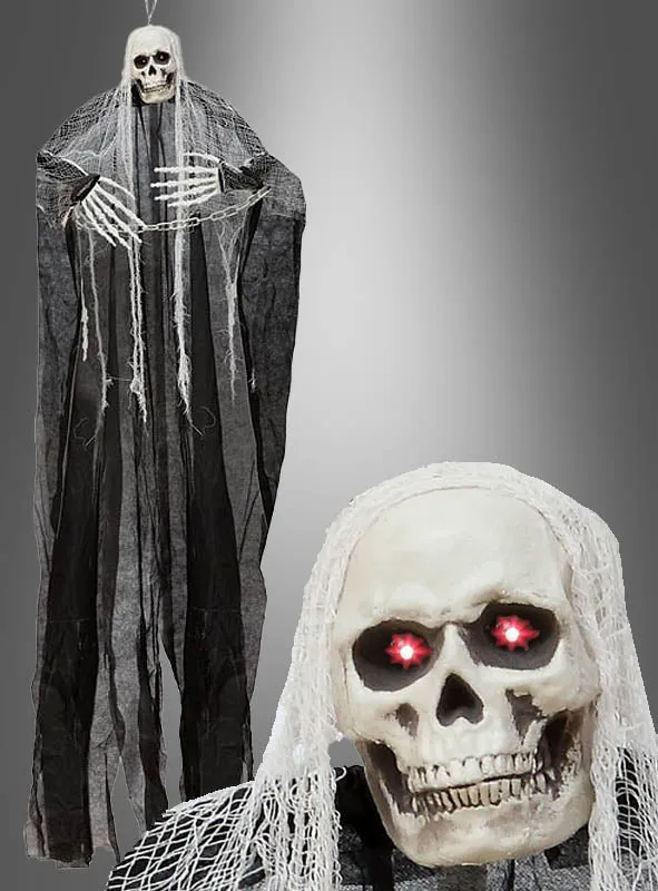 Hängendes Skelett 170cm mit LED-Augen