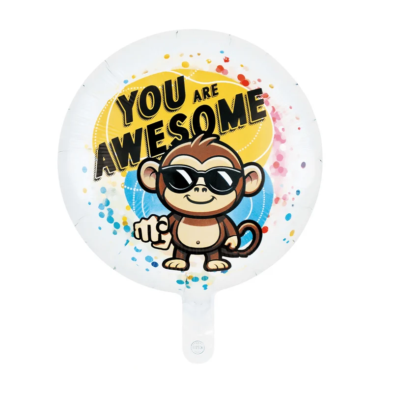 Affe-Heliumballon „You Are Awesome“ (leer) 45 cm