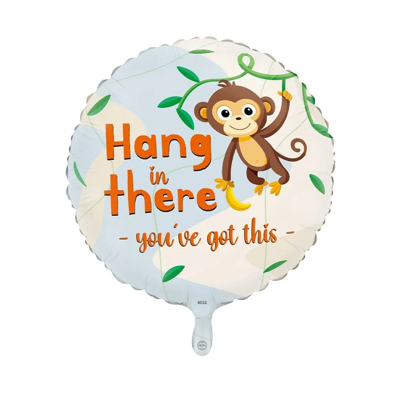 Affen-Heliumballon „Hang In There“ (leer), 45 cm