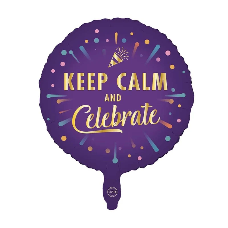 Lila Heliumballon „Celebrate“ (leer), 45 cm