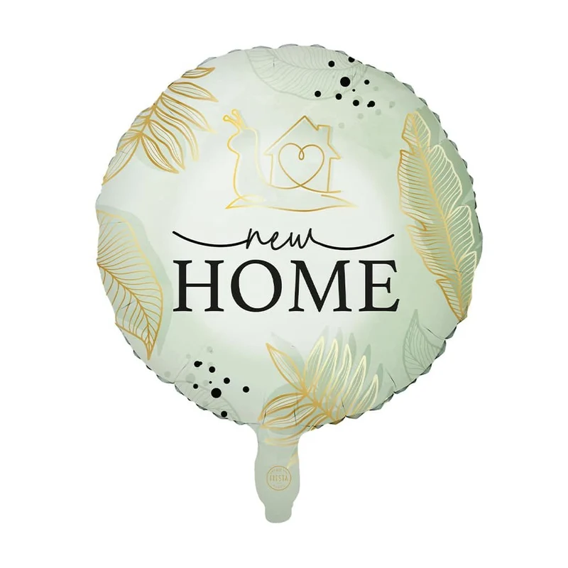 Beiger Heliumballon „New Home“, leer, 45 cm