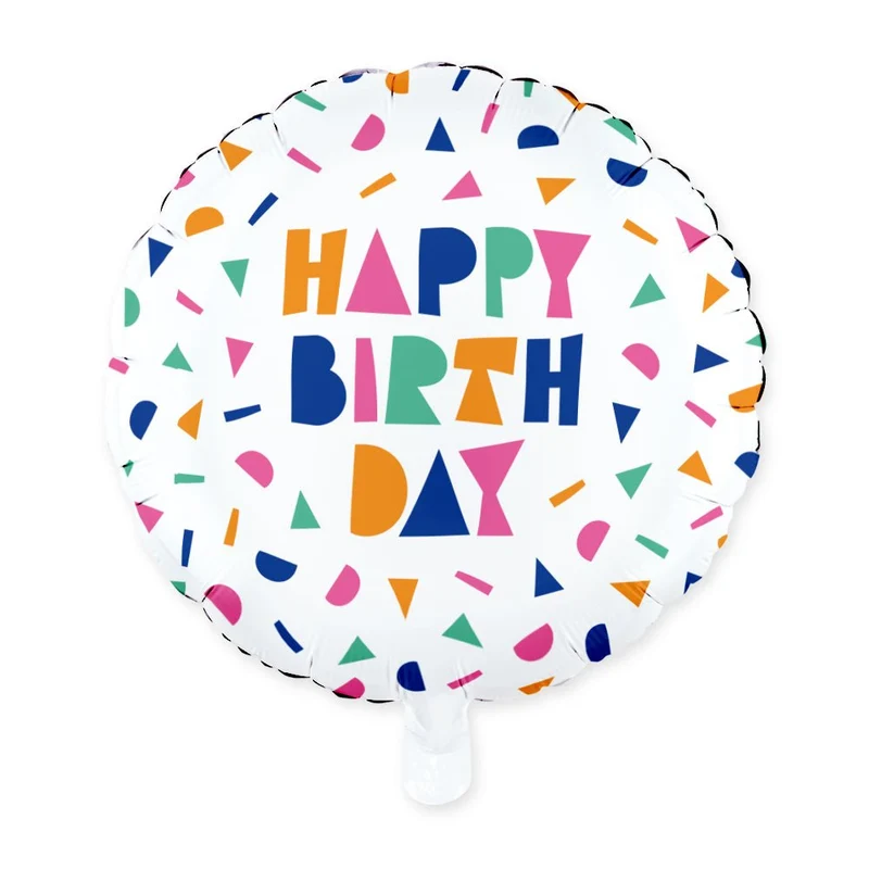 „Happy Birthday“-Heliumballon, leer, mit Konfetti, 45 cm