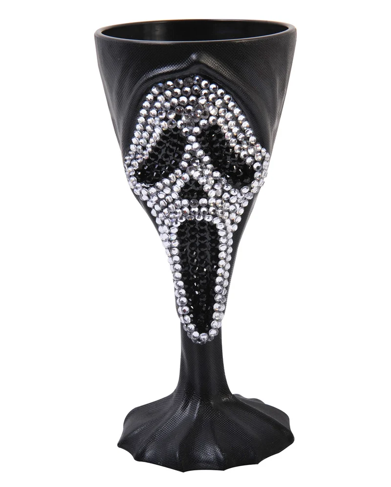 Schwarzer Scream Kelch mit Glitzer Ghostface