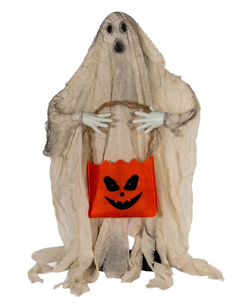 Spooky Geist mit Trick or Treat Tasche Animatronic 90cm