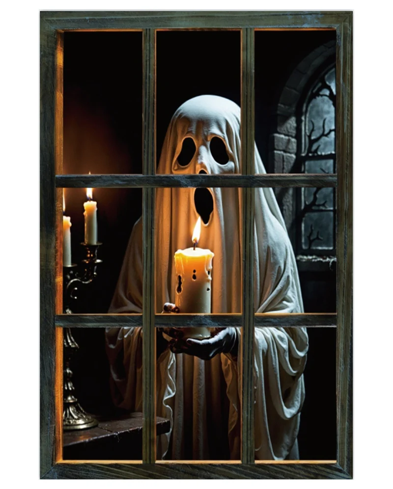 Spooky Geist Halloween Fake Fenster Deko 80x120cm