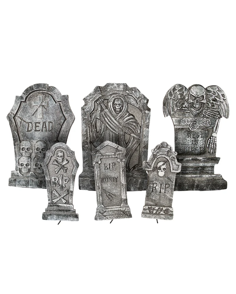 Halloween Grabstein Set 6-teilig