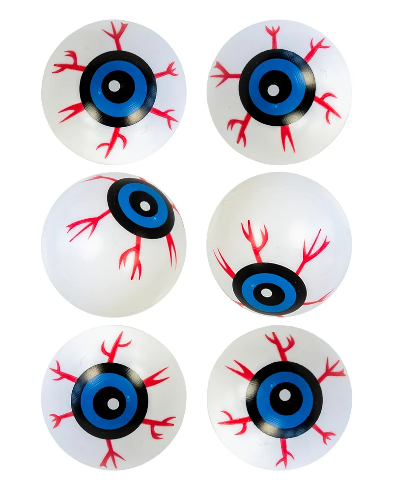 Kunststoff Augäpfel mit Blauen Augen 6 St.