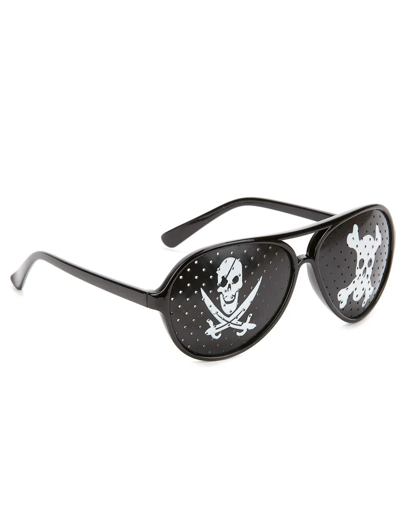 Schwarze Piratenbrille