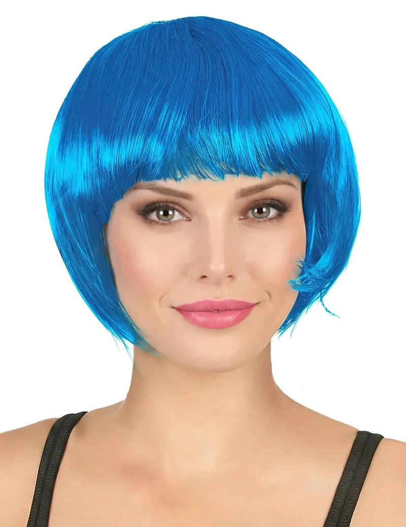 Hellblaue Perücke für Damen