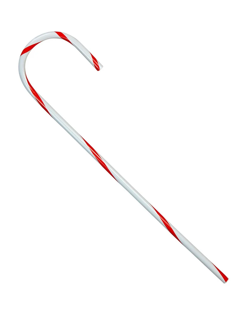 Bonbon-Spazierstock in weiß-rot