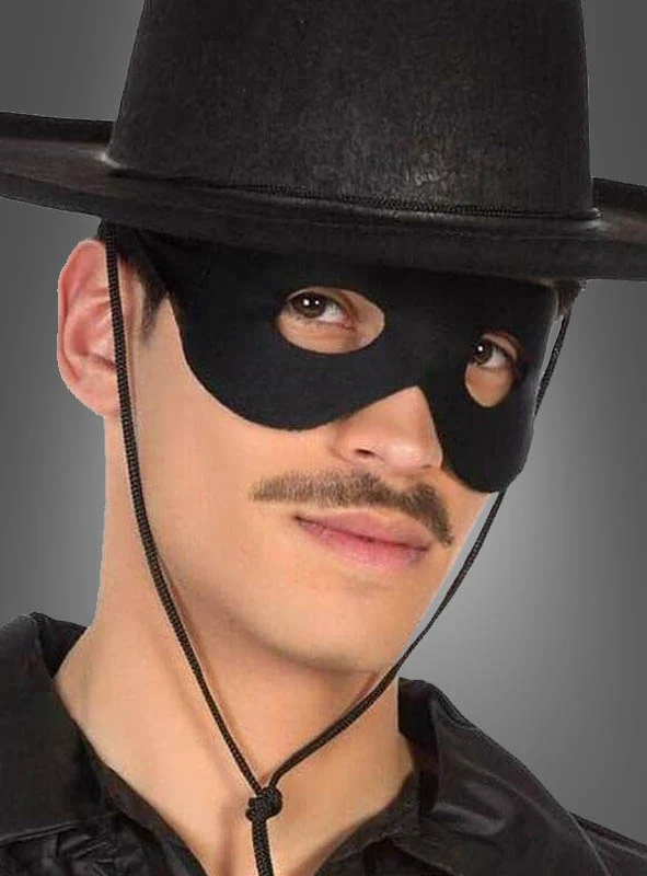 Schwarze Ganoven Augenmaske