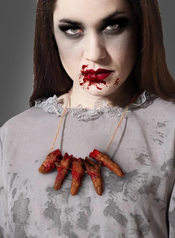 Halloween Halskette abgehackte Finger