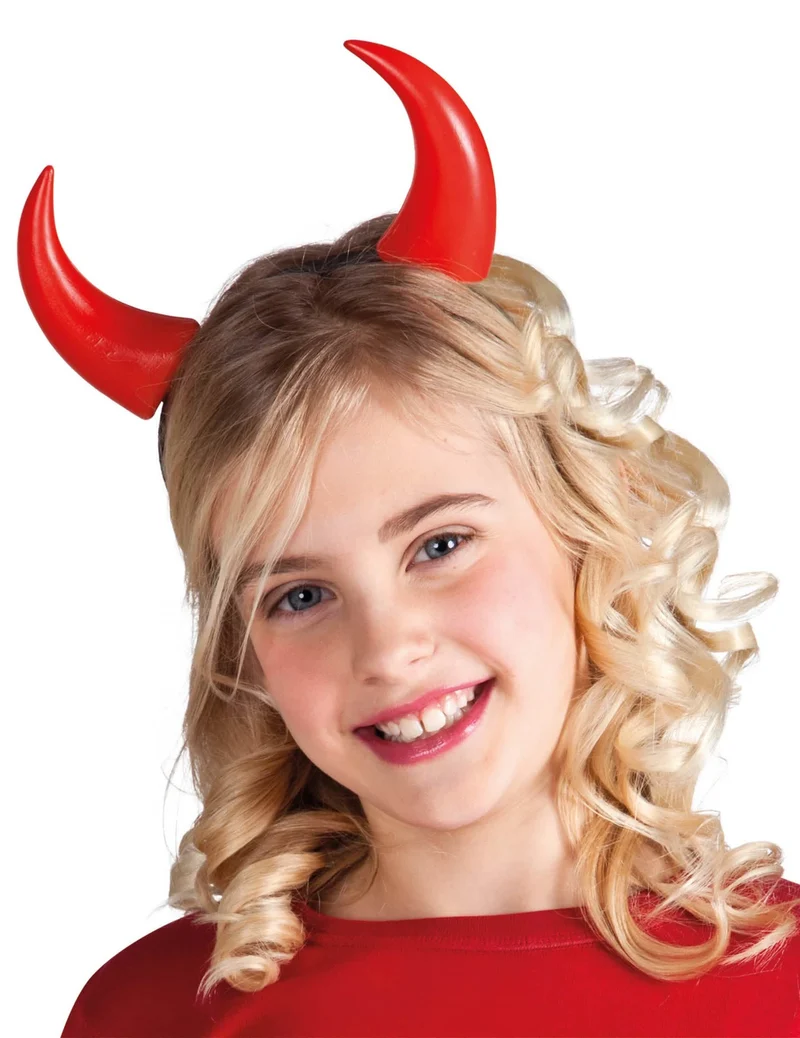 Halloween Hörner in rot für Kinder