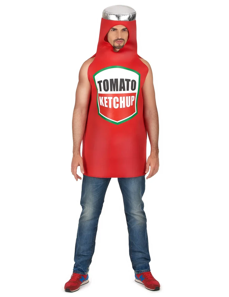 Ketchup Flasche Kostüm für Erwachsene