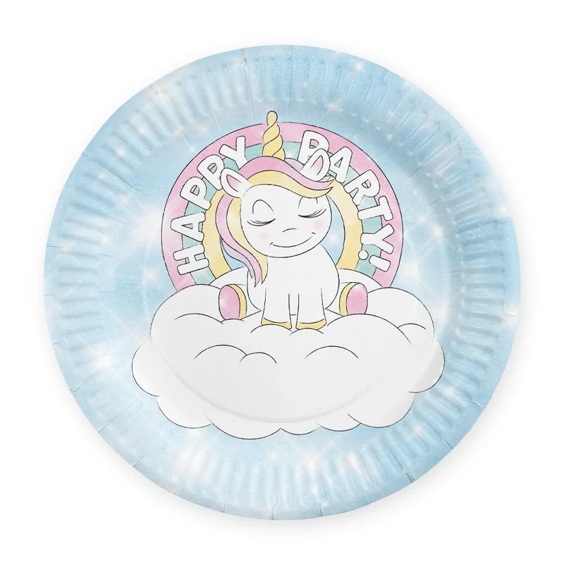 Unicorn-Schilder „Happy Birthday“, 23 cm, 8 Stück
