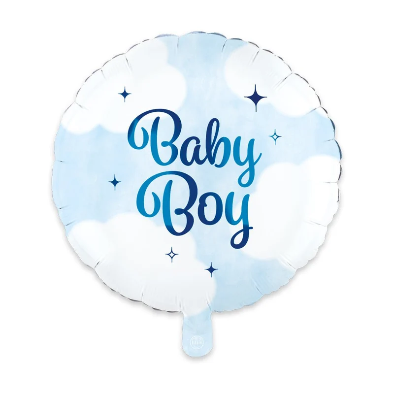 Blauer Heliumballon „Baby Boy“ (leer), 46 cm