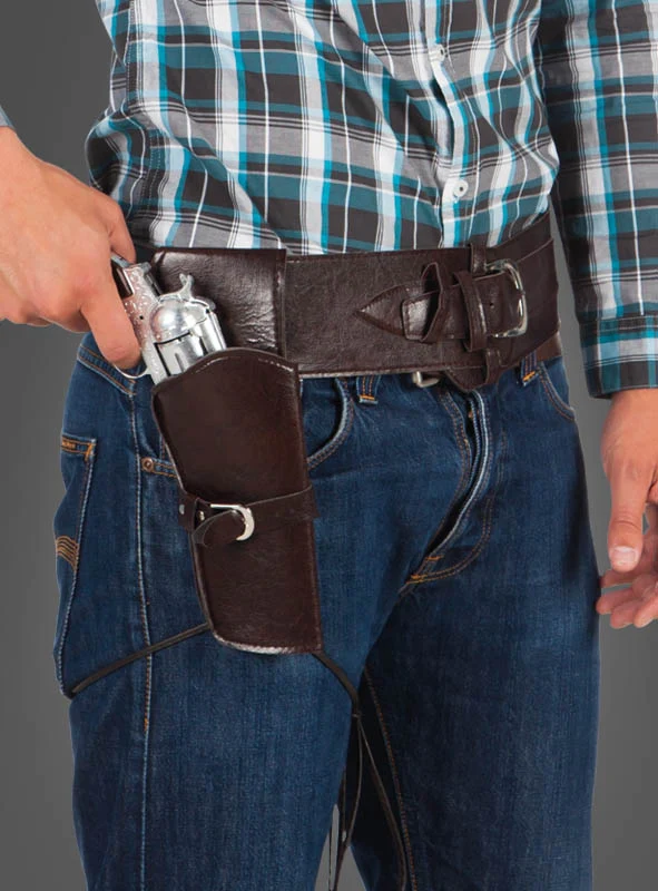 Cowboy Pistolenholster und Gürtel 84-100cm