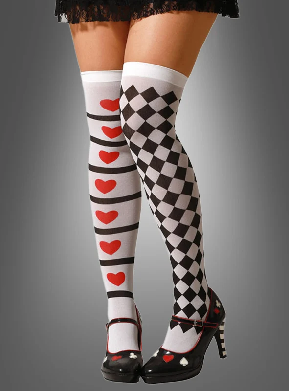Overknees Strümpfe mit Herzen