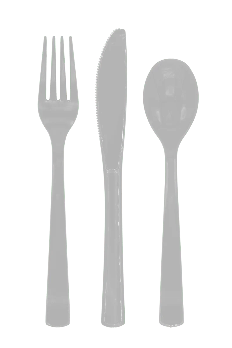 Silberbesteck, wiederverwendbar, 18-teilig