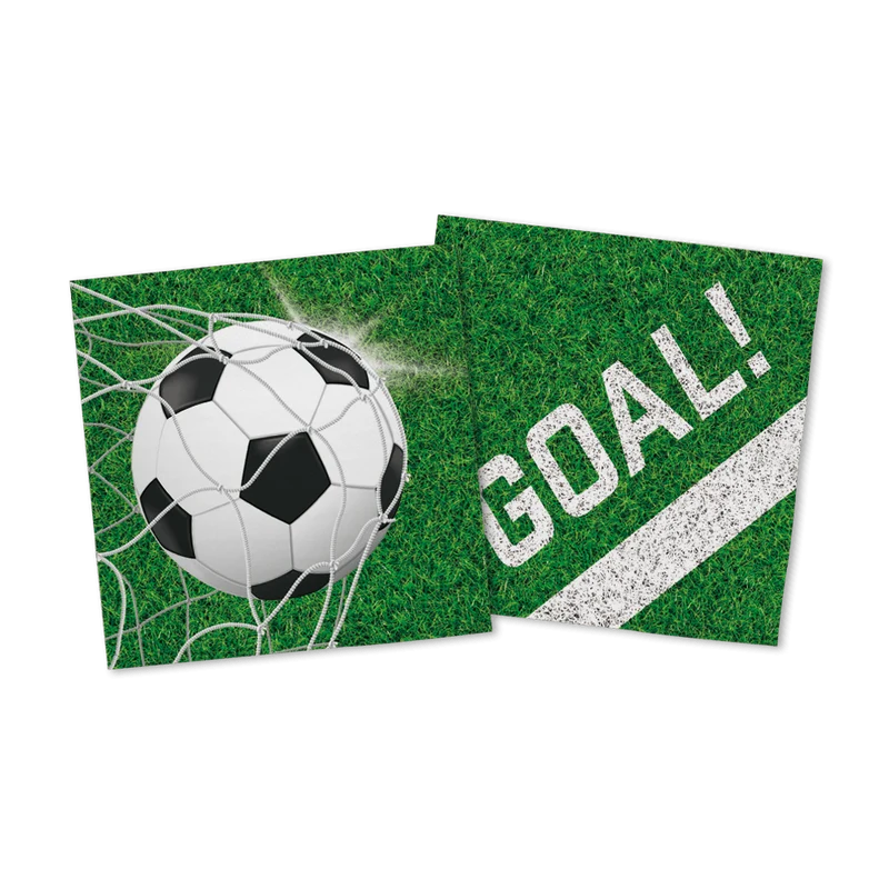 Fußball-Servietten „Goal!“ 33 cm, 20 Stück