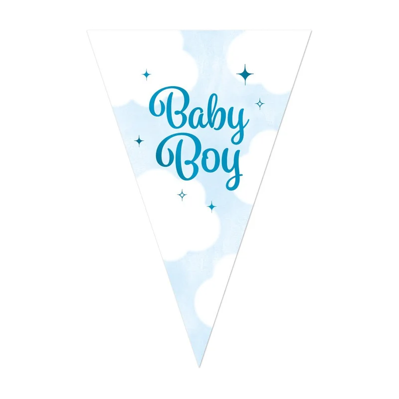 Blaue Girlande für Babyjungen, 10 m