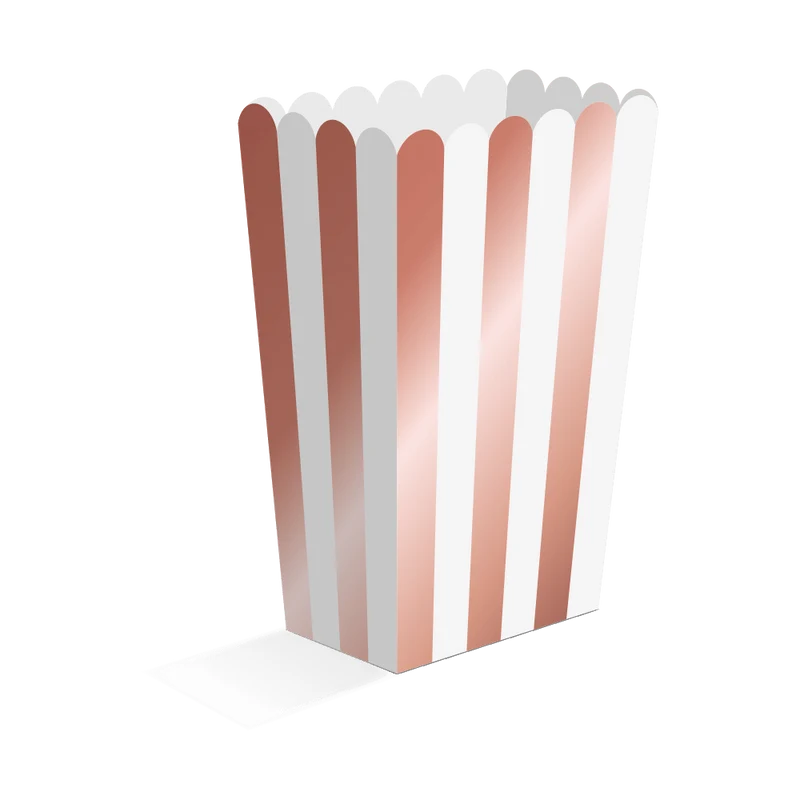 Roségoldene Popcorn-Schälchen, 13,5 cm, 8 Stück