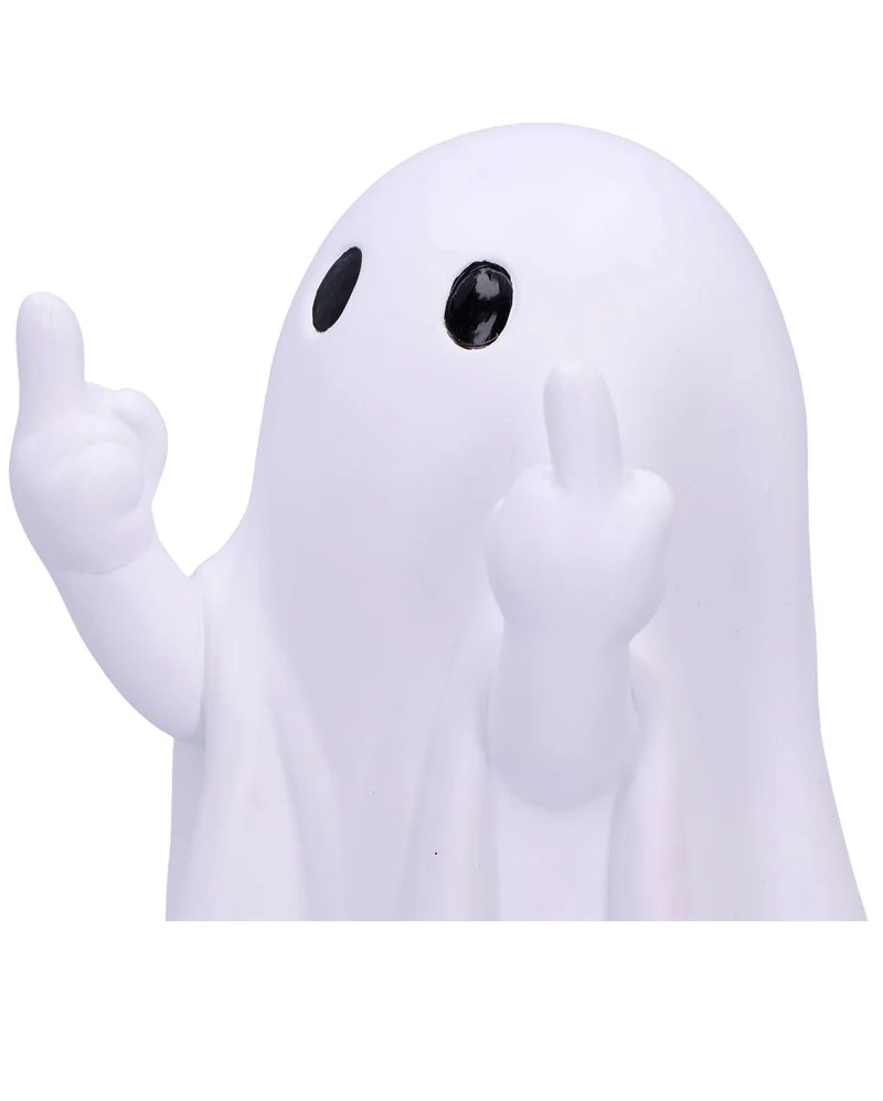 Frecher Weißer Geist mit Mittelfinger Pose 12,5cm