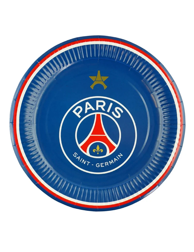 6 Pappteller PSG ™ 23 cm