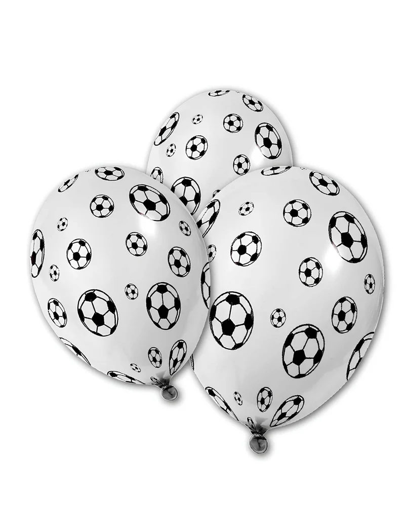 5 Fußball Luftballons