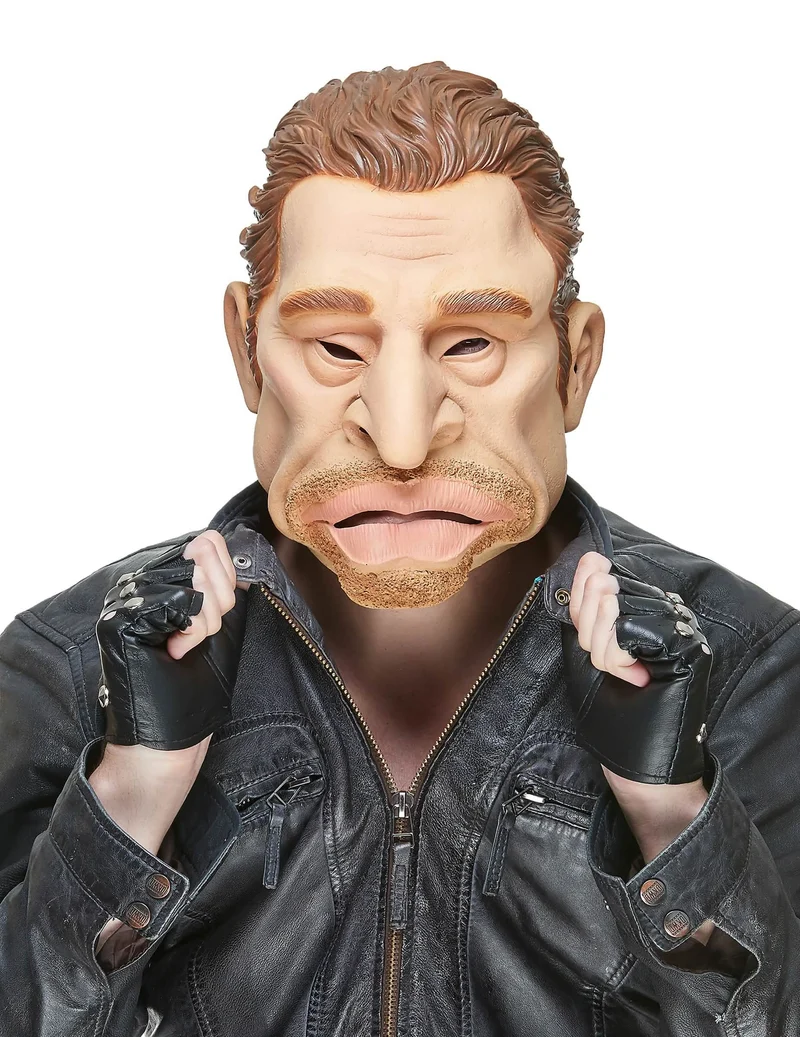 Humorvolle Latexmaske Rockstar Johnny