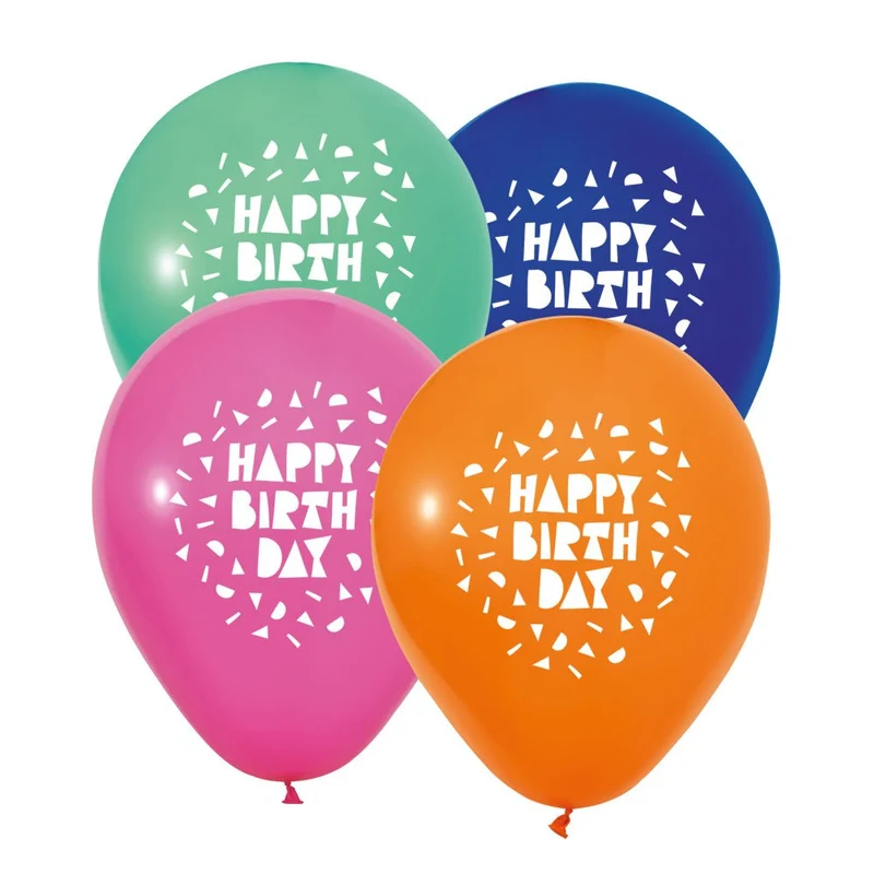 „Happy Birthday“-Ballons, 30 cm, 8 Stück