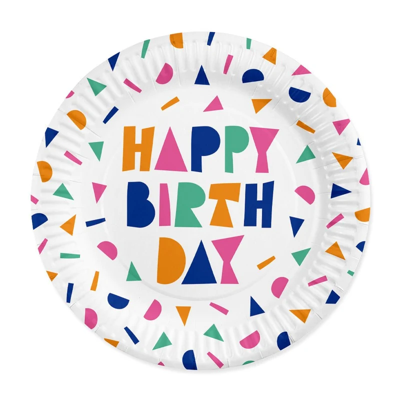 „Happy Birthday“-Schilder mit Konfetti, 23 cm