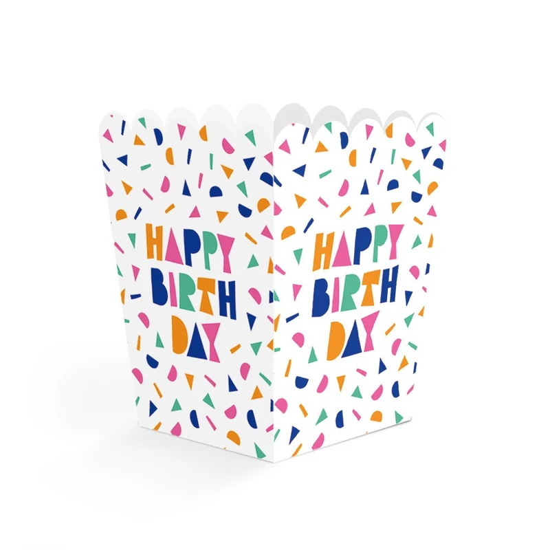 „Happy Birthday“-Snackschälchen „Confetti“, 10,5 cm, 8 Stück