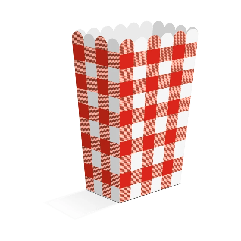 Snackschälchen mit Rautenmuster, rot-weiß, 8 Stück