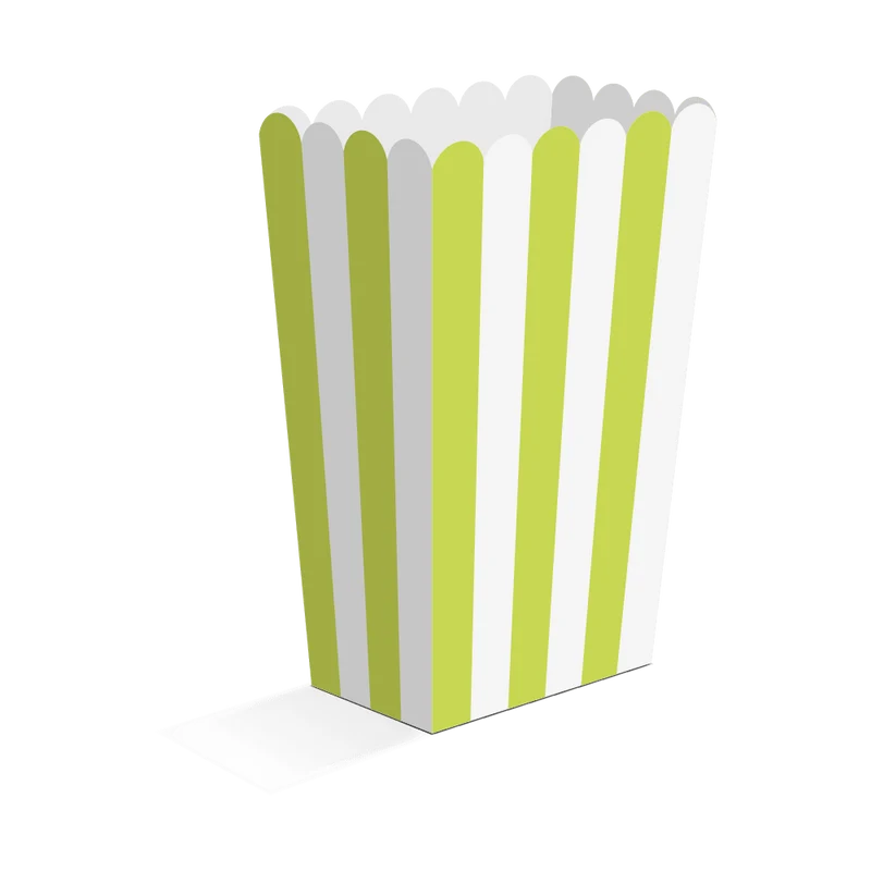 Limettengrüne Popcorn-Schälchen, 13,5 cm, 8 Stück