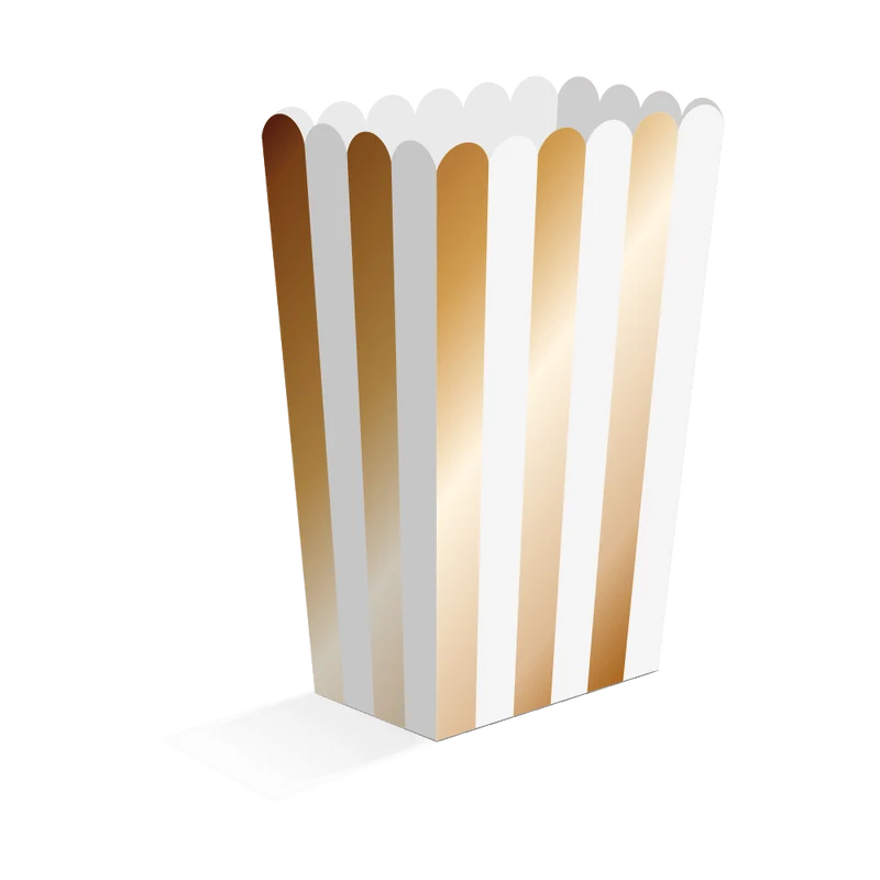Goldene Popcorn-Schälchen, 13,5 cm, 8 Stück